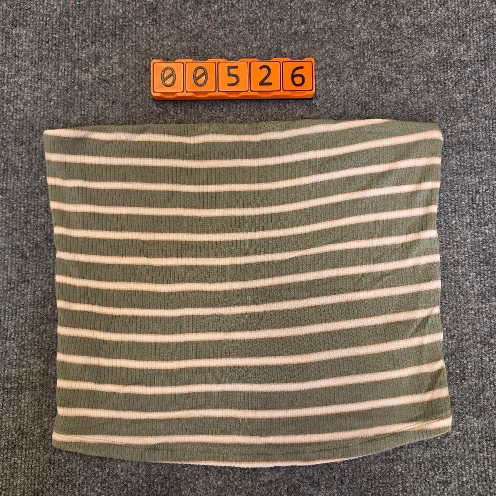 American  Eagle Green and white horizontal striped tube top. Size Large